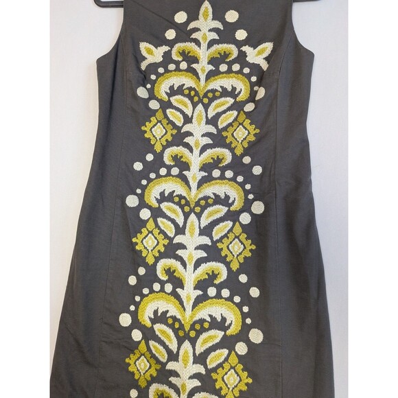 Anthropologie Embroidered Fountain Shift Dress by Tabitha Women's Sz 4 *Read - Picture 3 of 16